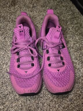 Under Armour Project Rock Women’s Bright Pink Athletic Running Sneakers